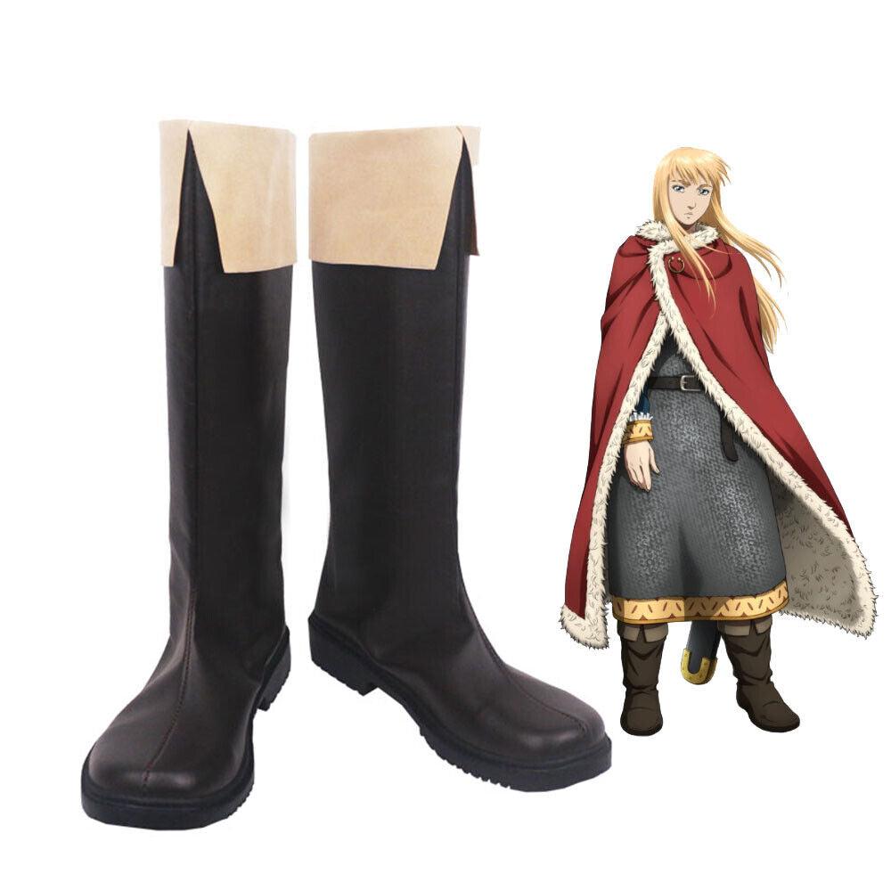 Vinland Saga Canute Brown Shoes Cosplay Boots