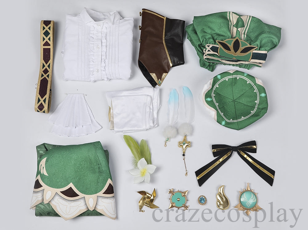 Genshin Impact Venti Cosplay Costume Promotional Edition - CrazeCosplay