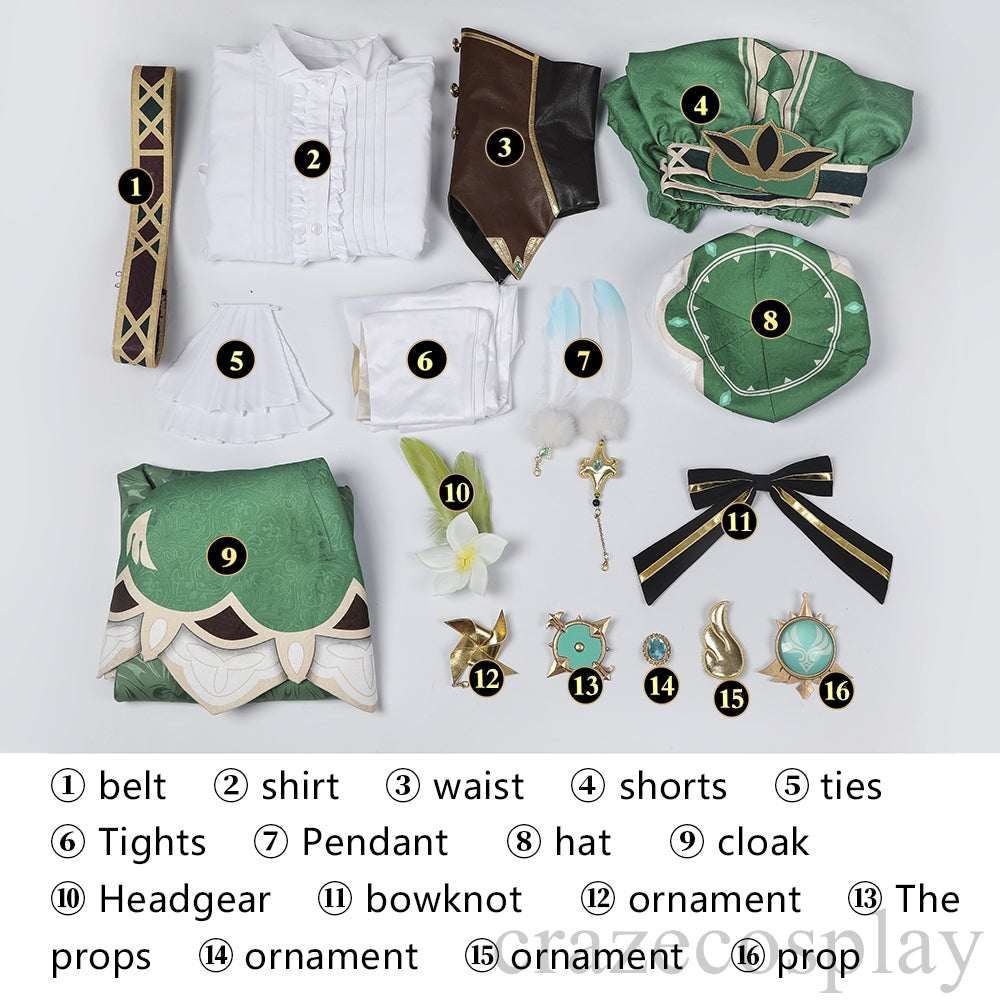 Genshin Impact Venti Cosplay Costume Promotional Edition - CrazeCosplay