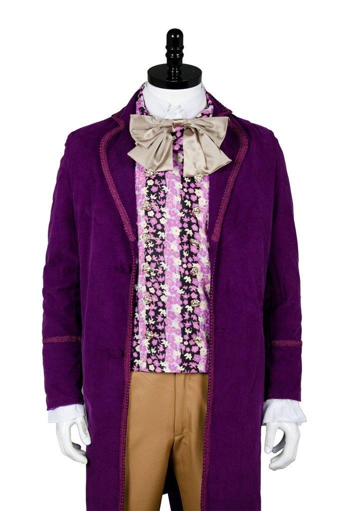 Willy Wonka And The Chocolate Factory 1971 Costume Coat Vest Bow Tie Pants - CrazeCosplay