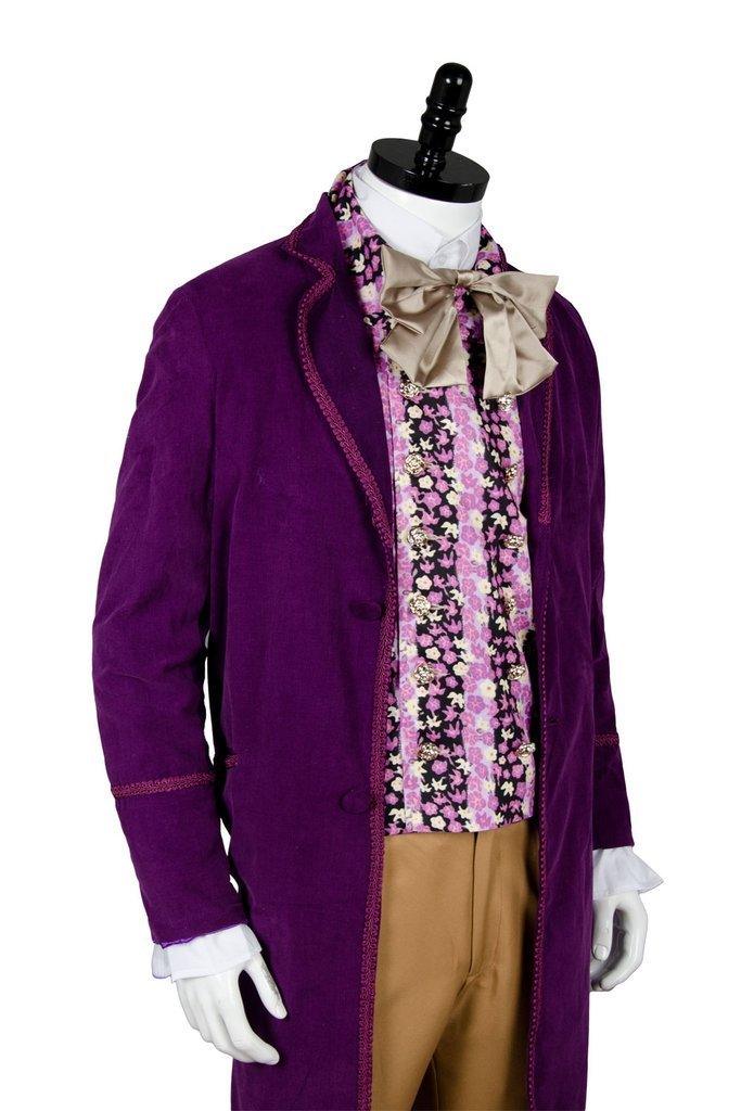 Willy Wonka And The Chocolate Factory 1971 Costume Coat Vest Bow Tie Pants - CrazeCosplay