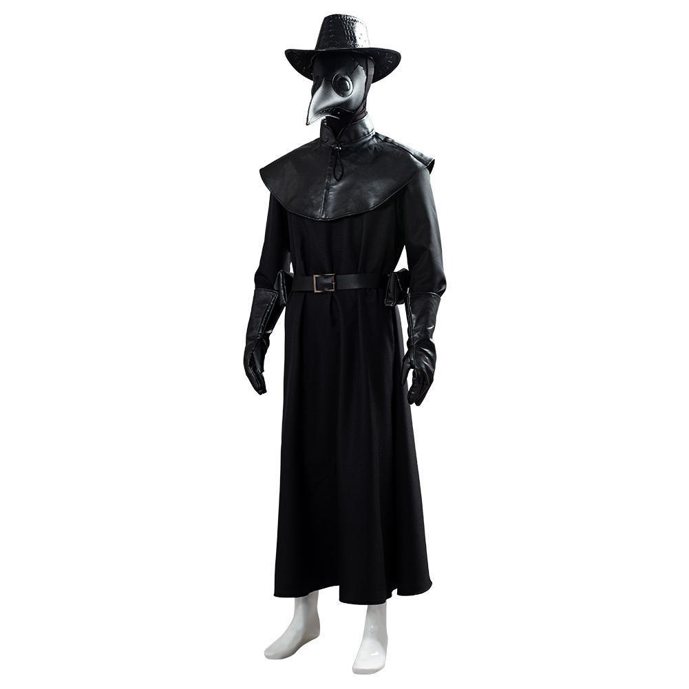 Plague Doctor Steampunk Brird Mask Cape Long Grown Hat Set Holloween Outfit Cosplay Costume - CrazeCosplay