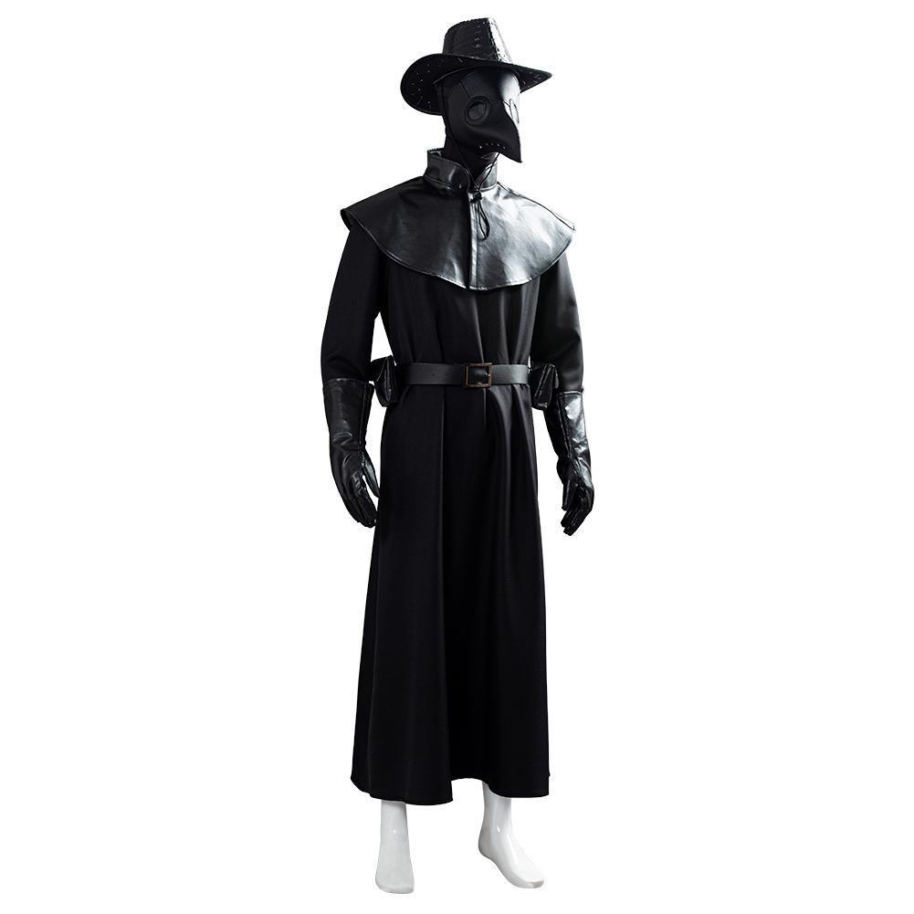 Plague Doctor Steampunk Brird Mask Cape Long Grown Hat Set Holloween Outfit Cosplay Costume - CrazeCosplay