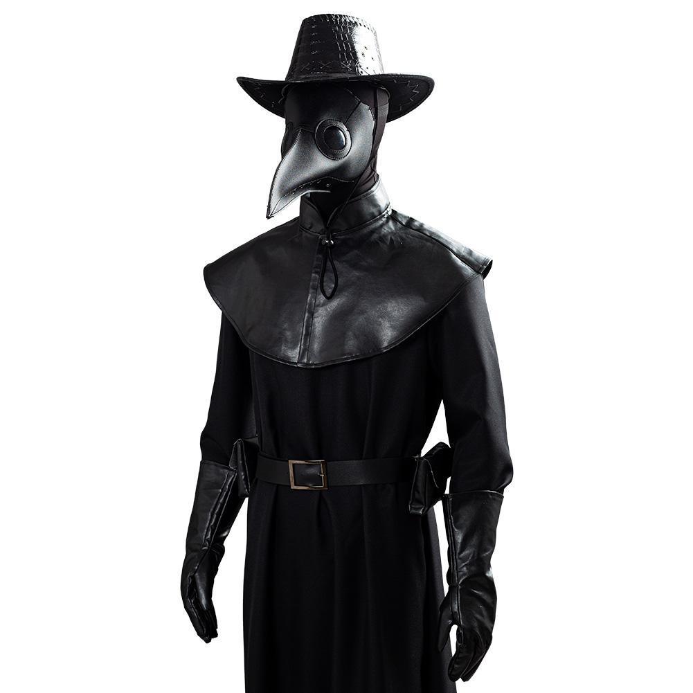 Plague Doctor Steampunk Brird Mask Cape Long Grown Hat Set Holloween Outfit Cosplay Costume - CrazeCosplay