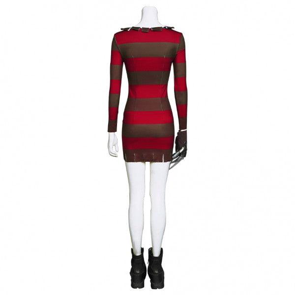 Women's Freddy Krueger Halloween Costume Cosplay Dress