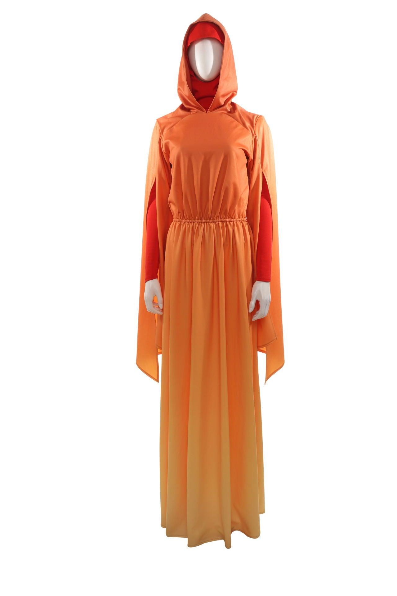 SW1 The Phantom Menace Padme Amidala Orange Outfit Cosplay Costume