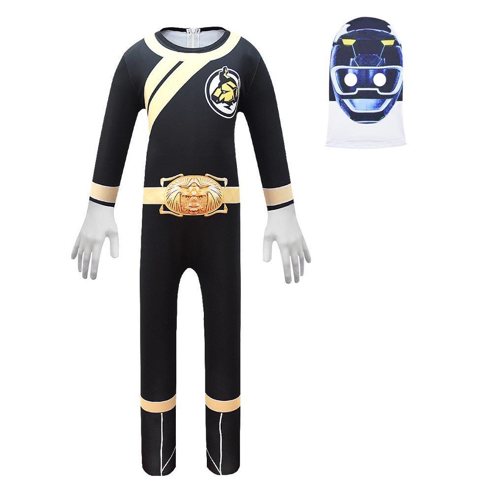 Kids Hyakujuu Sentai Gaoranger Gao Black Cosplay Zentai Suit Halloween Costume Children Jumpsuit Bodysuit Outfits - CrazeCosplay