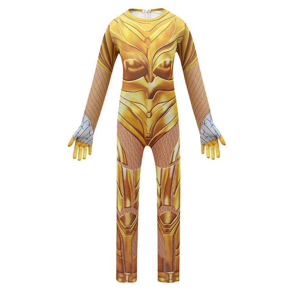 Kids Wonder Woman 1984 Diana Prince Cosplay Zentai Suit Halloween Costume Children Jumpsuit Bodysuit Outfits - CrazeCosplay