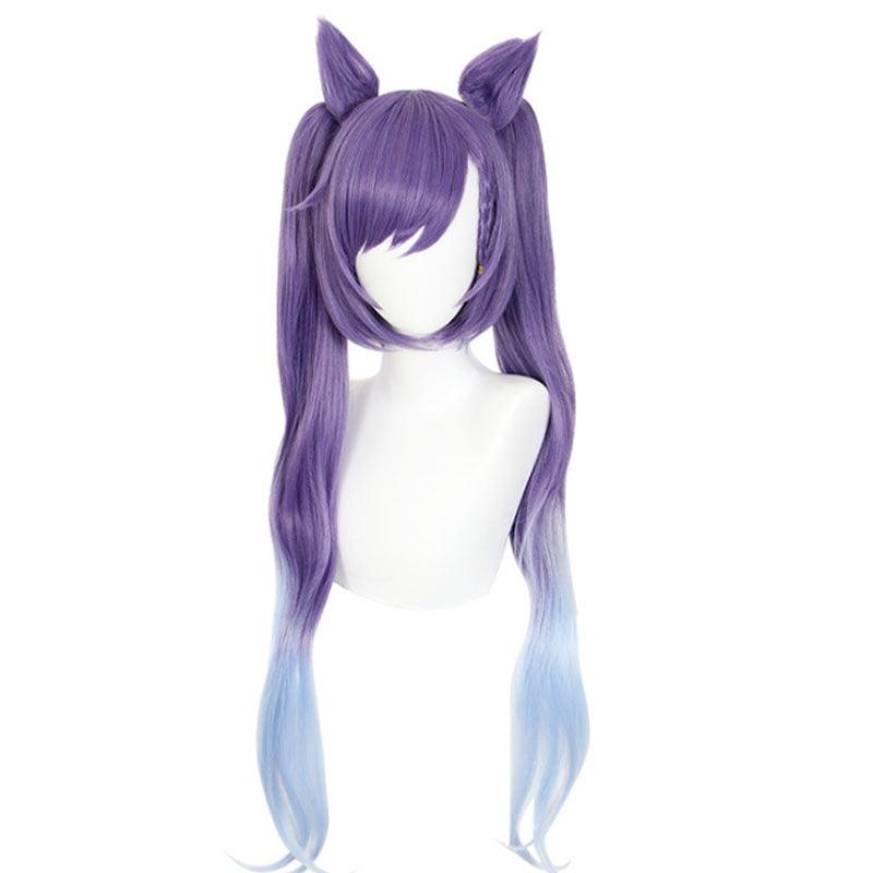 Keqing Cosplay Wigs Genshin Impact Ponytails Mixed Purple Cosplay Wig - CrazeCosplay