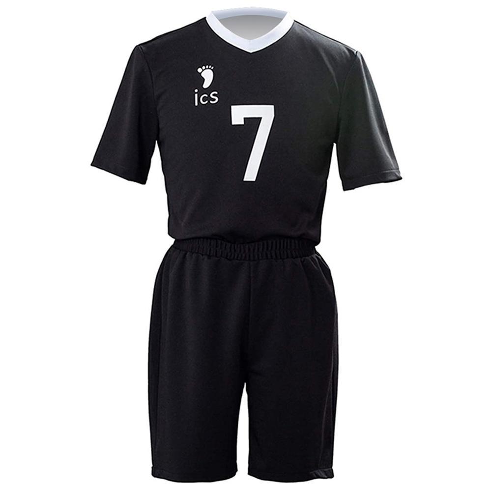 Unisex Haikyuu!! Inarizaki High School Volleyball Club Team Uniform Atsumu Miya Cosplay Short Sleeve Top + Shorts Sets - CrazeCosplay