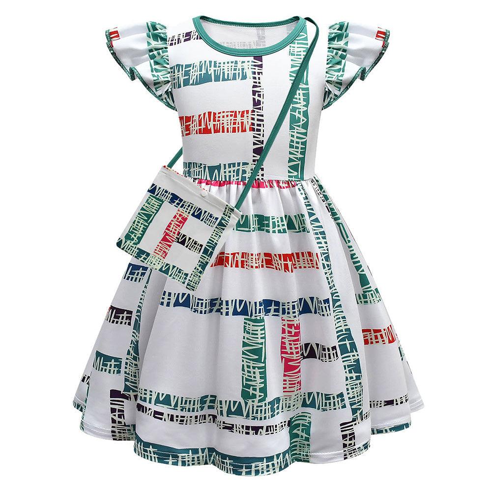 Kids Girls Stranger Things Season 4 Fly Sleeve Casual Dress Eleven 11 Cosplay Party Dress Baby Girls Summer Clothes - CrazeCosplay