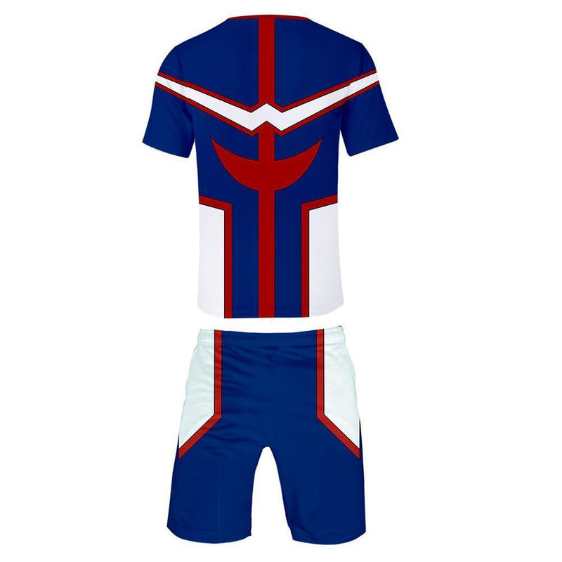 Men My Hero Academia T-shirt Sets All Might Cosplay Tee Shorts 2 Pieces Sets Casual Clothes - CrazeCosplay