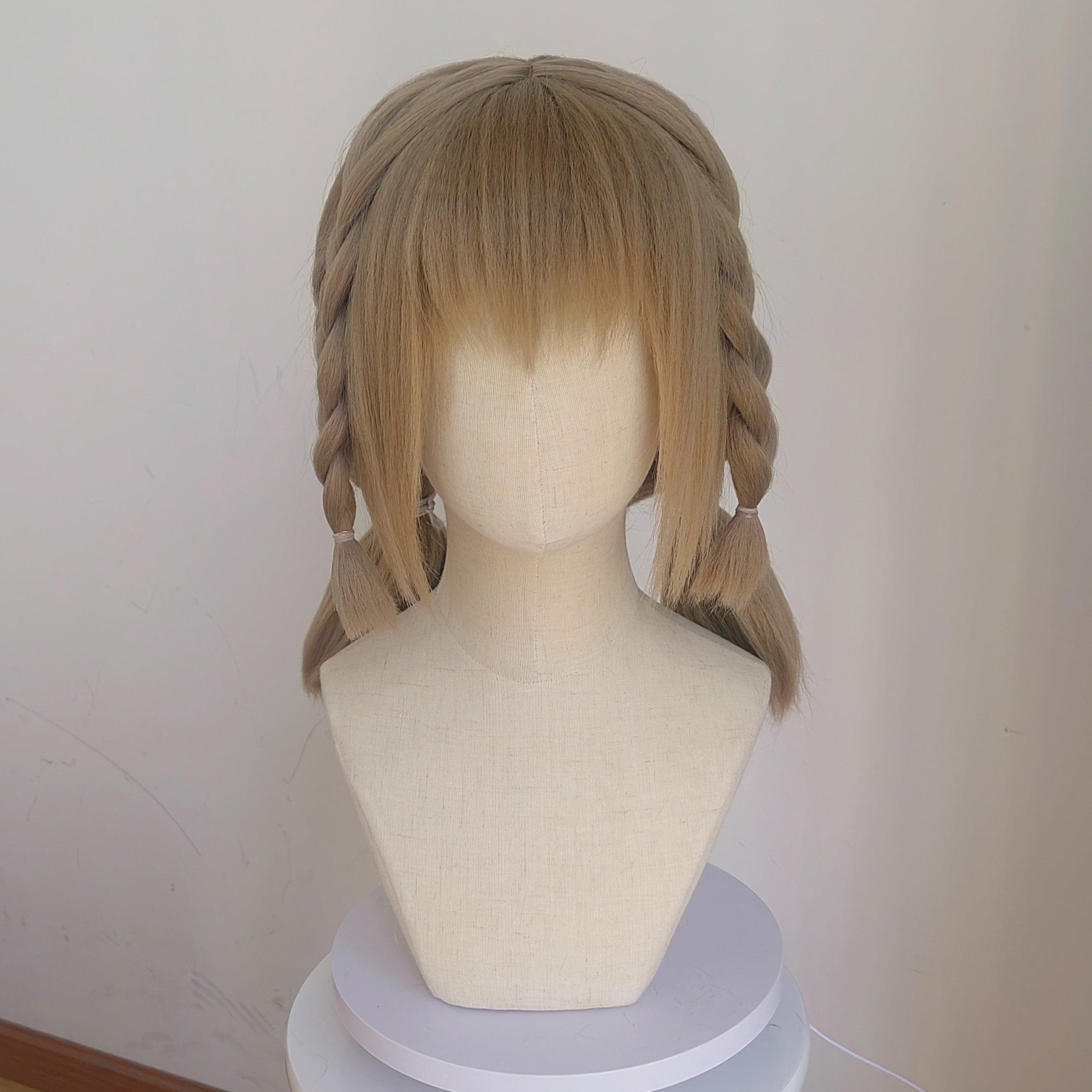 Final Fantasy Gold Ponytail Braid Cosplay Wig