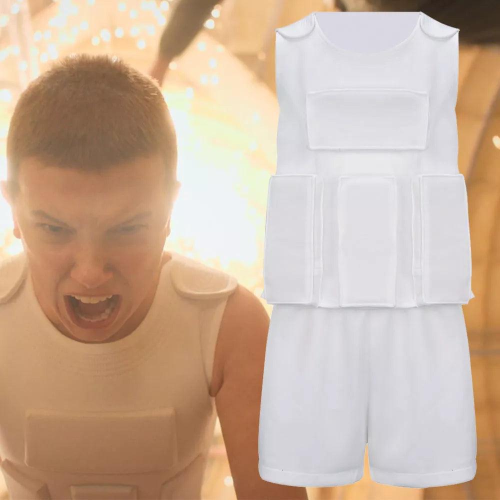 Stranger Things Season 4 Eleven White Cosplay Costume - CrazeCosplay