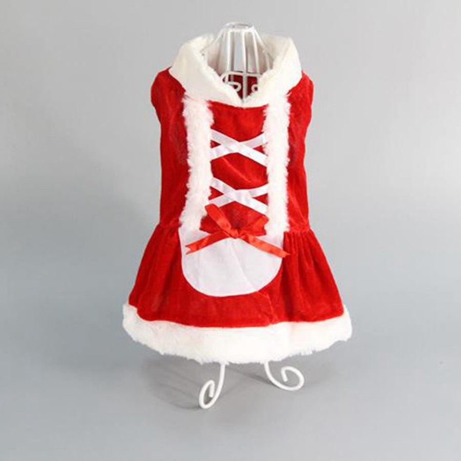 Dog Cute Christmas Outfit Mrs Claus Fancy Dress - CrazeCosplay