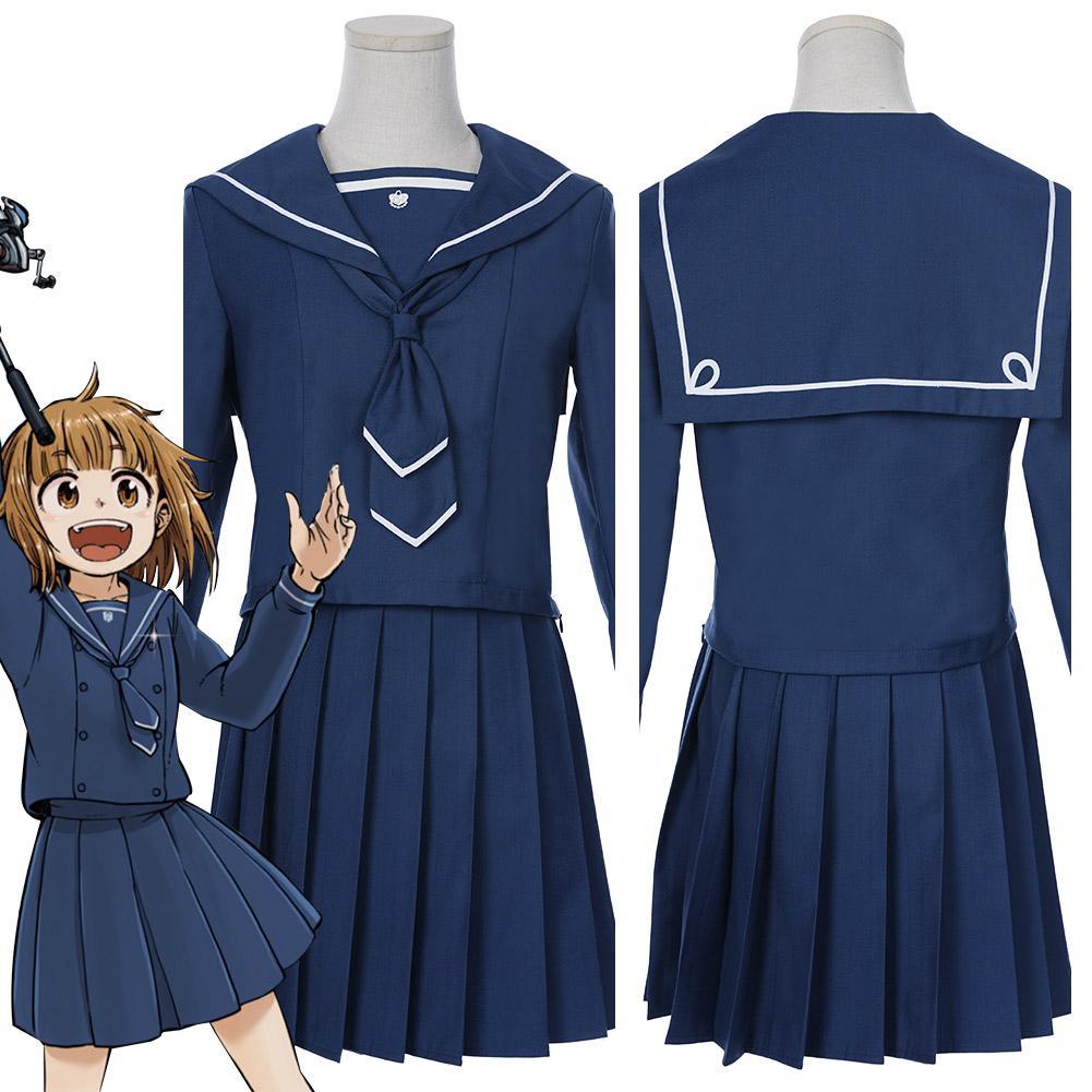 Houkago Teibou Nisshi Diary Of Our Days At The Breakwater Hina Tsurugi Jk Uniform Sailor Suit Cosplay Costume - CrazeCosplay