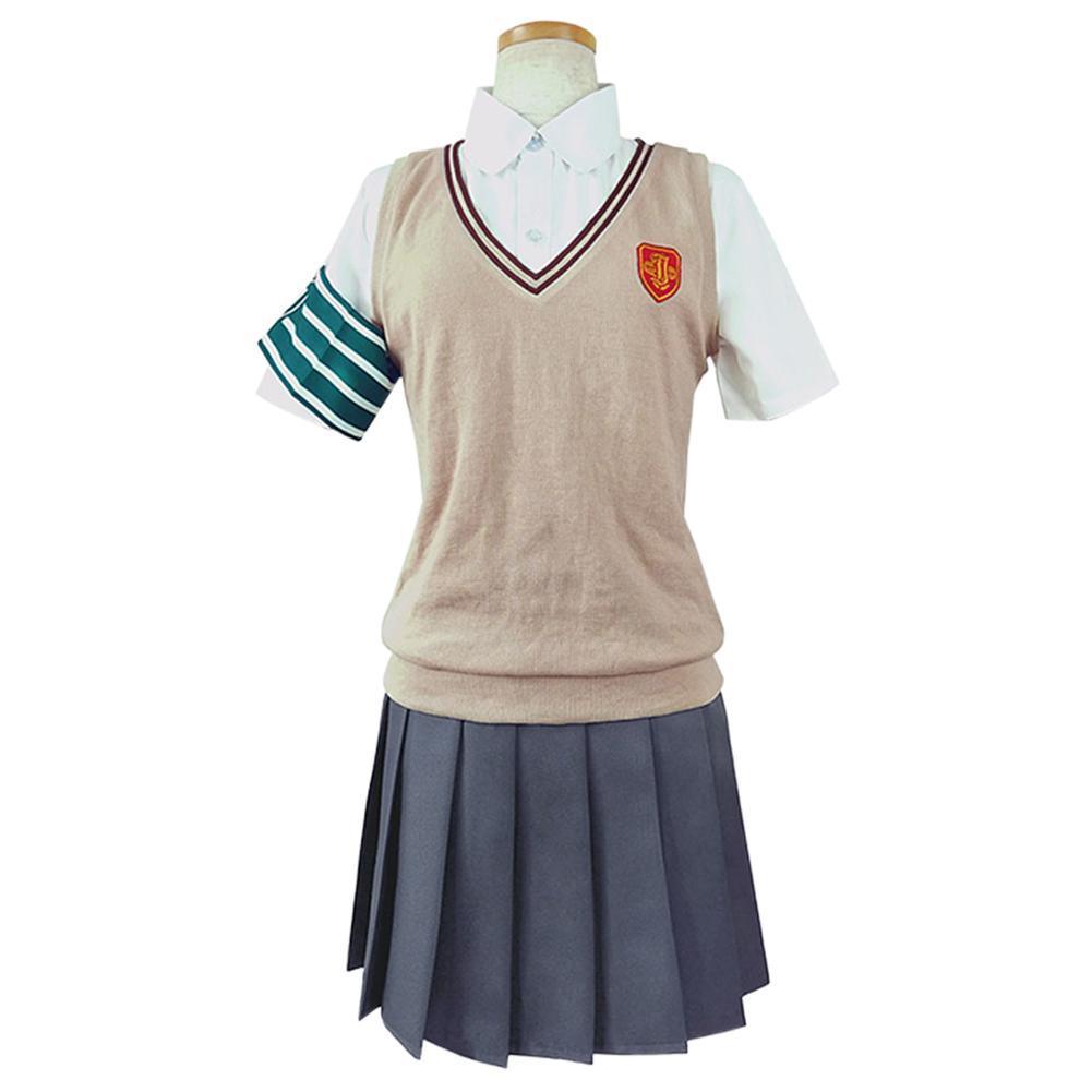 Anime A Certain Scientific Railgun Misaka Mikoto Shirai Kuroko School Uniform Top Skirt Outfit Halloween Carnival Costume Cosplay Costume - CrazeCosplay