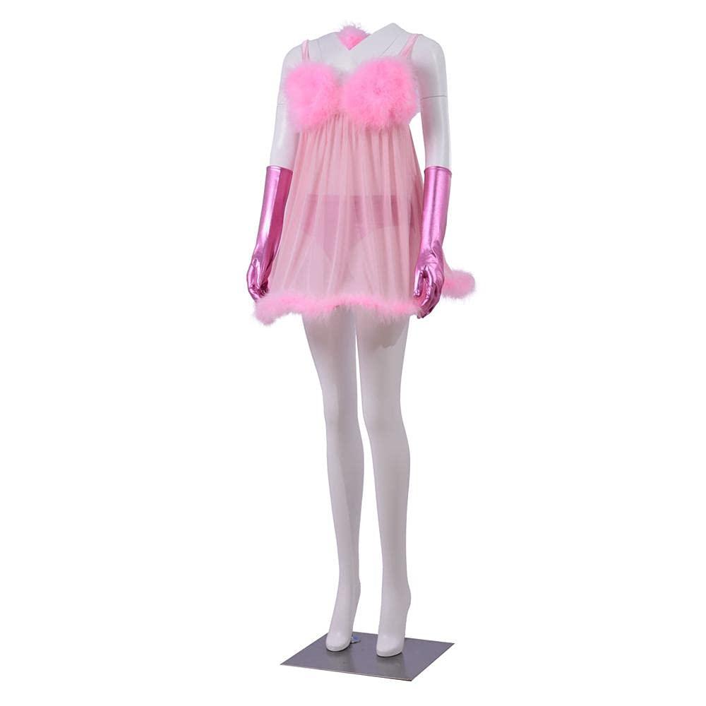 Pink Fembot Costume Austin Powers Dress Halloween Cosplay Suit for Women - CrazeCosplay