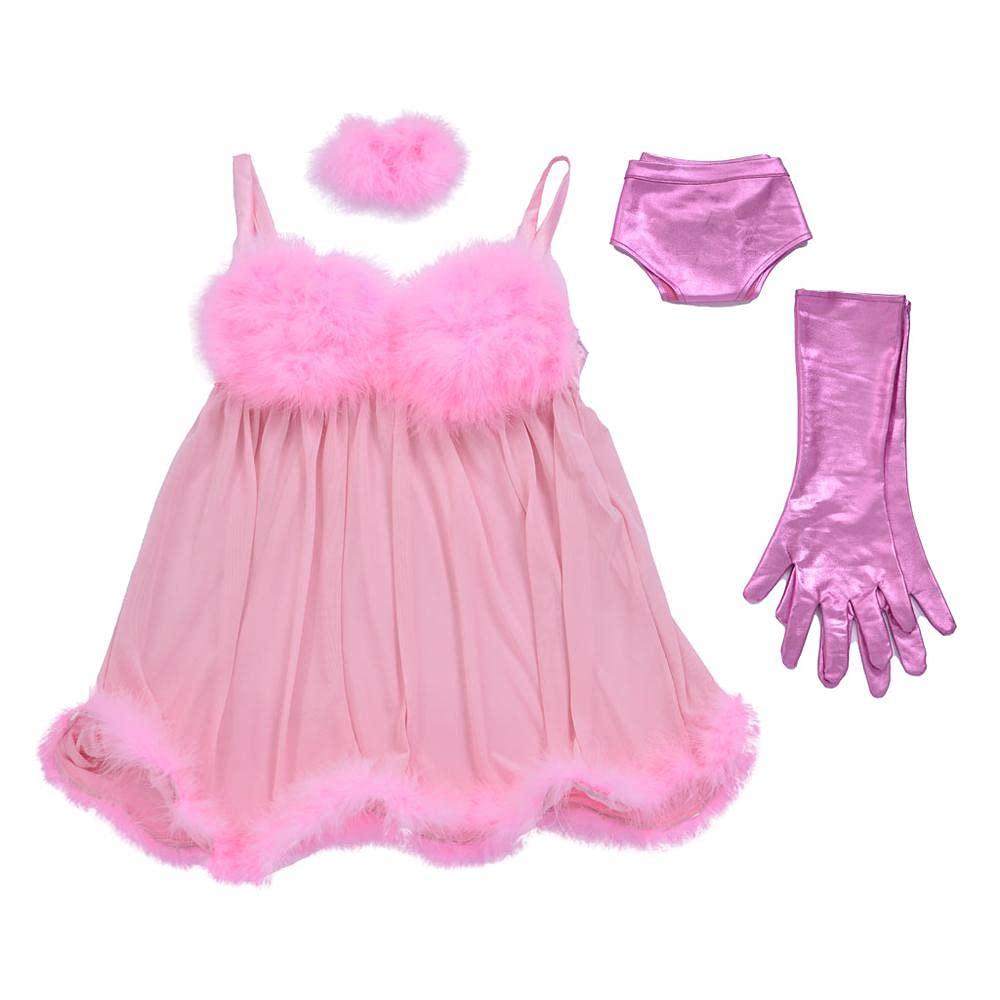 Pink Fembot Costume Austin Powers Dress Halloween Cosplay Suit for Women - CrazeCosplay