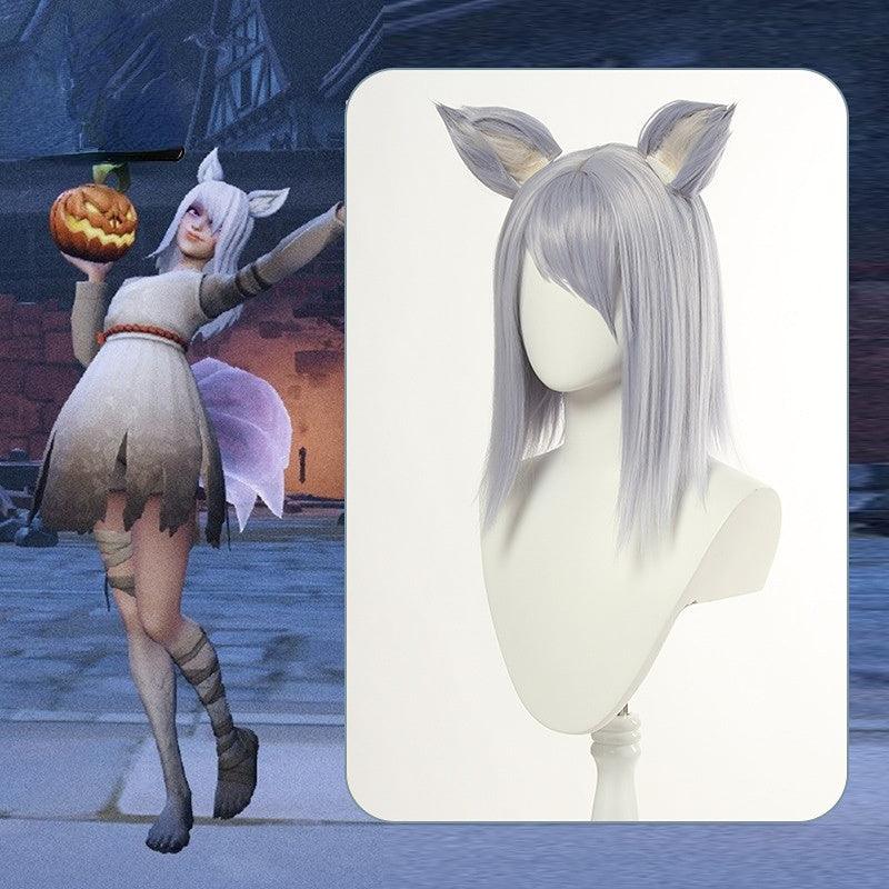 Dva Hana Song Overwatch White Cosplay Wig Halloween Carnival Cosplay