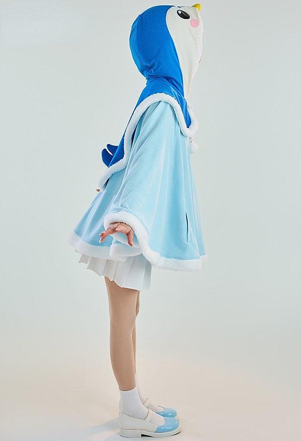 Piplup Costume Pokémon Cosplay Halloween Cloak Outfit for Womens - CrazeCosplay