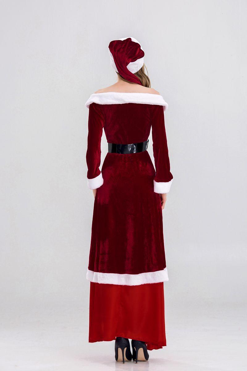 Adult Mrs Claus Fancy Fress Women's Santa Costume Christmas Outfit - CrazeCosplay