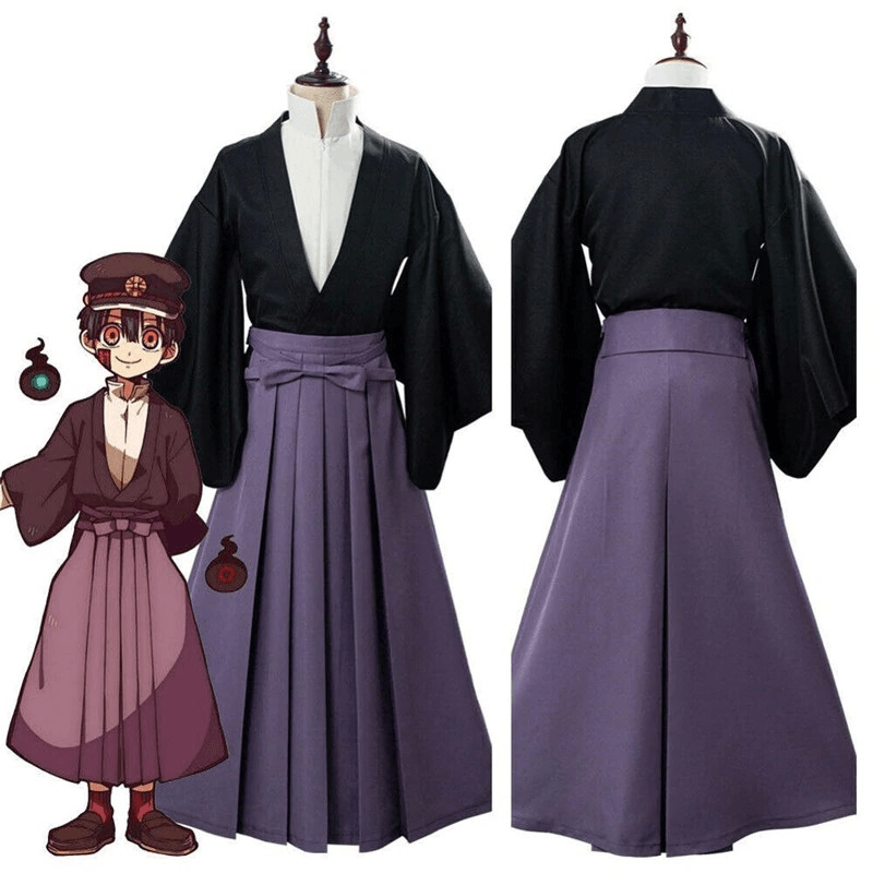 Toilet Bound Hanako Kun Hakama Pants Samurai Kimono Set Tsukasa Yugi Kendo Cosplay Costume - CrazeCosplay