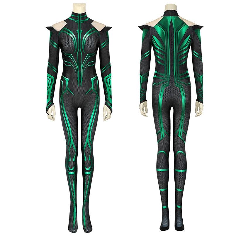 THOR 3 Hela Jumpsuit Cosplay Costume Halloween Masquerade Party Bodysuit - CrazeCosplay