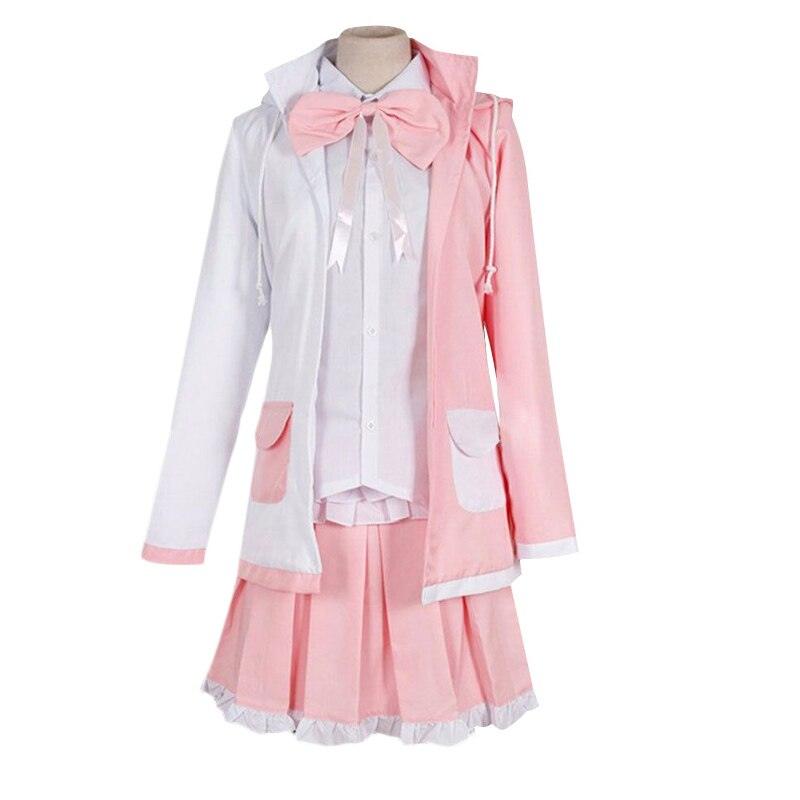 Anime Super Danganronpa 2 Monomi Uniform Pink White Rabbit Cosplay Costume