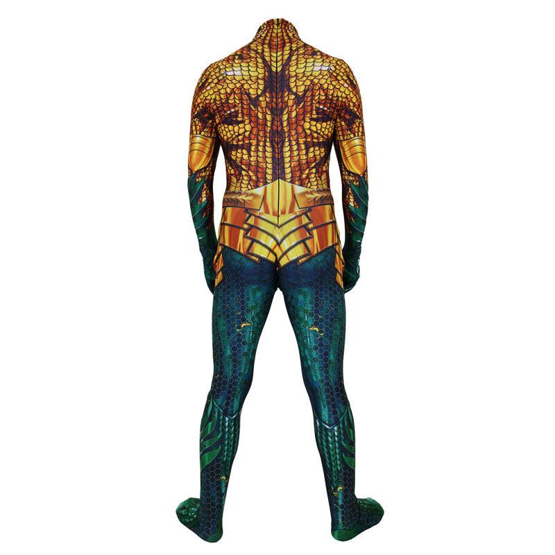 Aquaman Arthur Curry Halloween Cosplay Zentai Costume Aqua Man Jumpsuit - CrazeCosplay