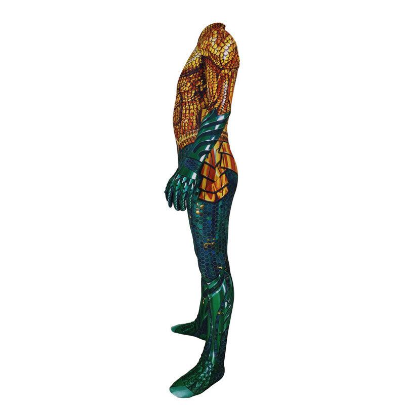 Aquaman Arthur Curry Halloween Cosplay Zentai Costume Aqua Man Jumpsuit - CrazeCosplay