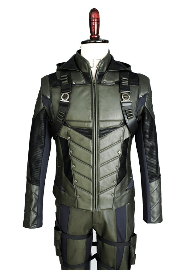 Green Arrow Season 5 Oliver Queen Cosplay Costume - CrazeCosplay