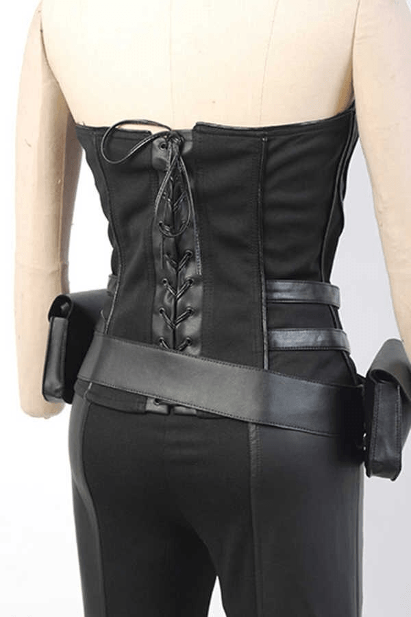 Green Arrow Black Canary Sara Lance Cosplay Costume Artificial Leather Outfit - CrazeCosplay