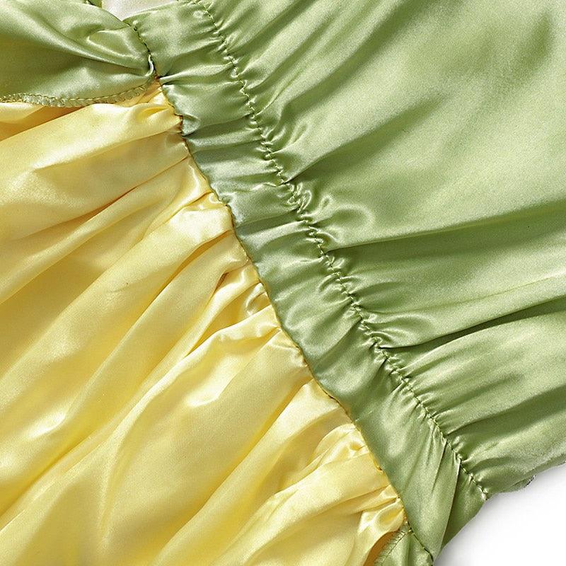 Girls Princess Tiana Dress up Costume Kids Cosplay Princess and The Frog Clothing Child Birthday Party Halloween Fancy Ball Gown - CrazeCosplay