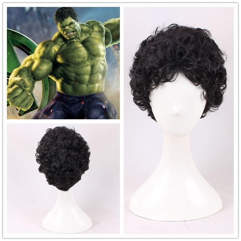 Hulk Cosplay Wig Plant Hulk Robert Bruce Banner Curly Black Synthetic Hair - CrazeCosplay