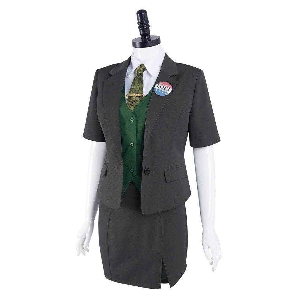 Loki Cosplay Costume Women Uniform Skirt Outfits Halloween Carnival Suit - CrazeCosplay