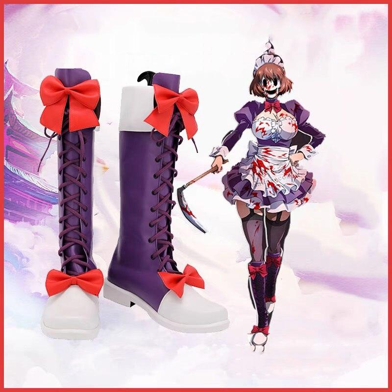 Anime High Rise Invasion Maid-fuku Kamen Cosplay Boots Shoes For Women Halloween - CrazeCosplay