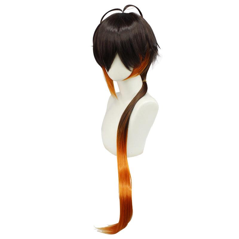 Genshin Impact Zhongli Brown Long Cosplay Wig - CrazeCosplay