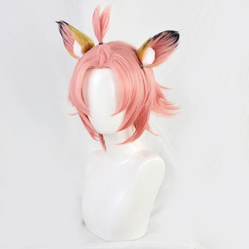 Genshin Impact Diona Cosplay Wig Lovely Ear Pink Wig - CrazeCosplay