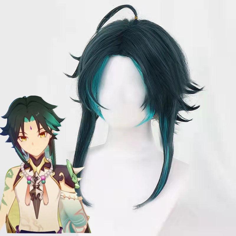 Genshin Impact Xiao Green Short Cosplay Wig - CrazeCosplay