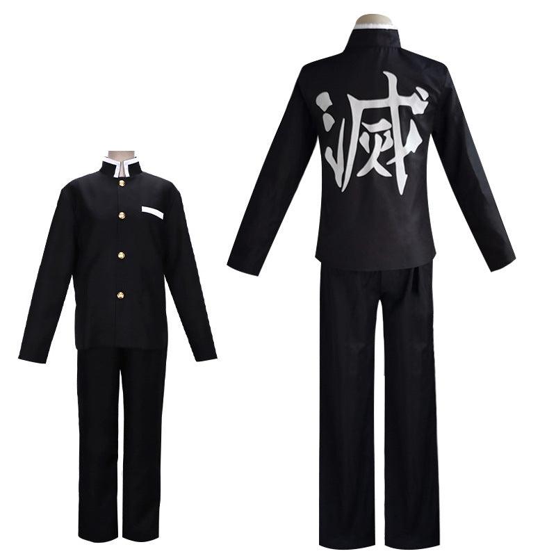 Demon Slayer Kimetsu No Yaiba Genya Shinazugawa Cosplay Costume Halloween Suit - CrazeCosplay