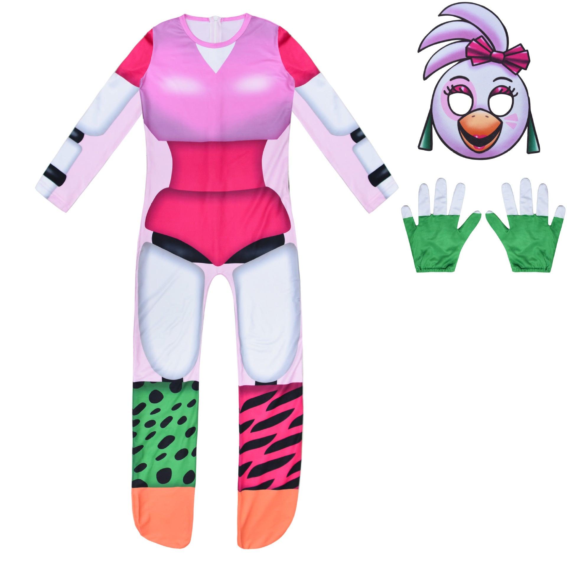 Fnaf Glamrock Chica Halloween Costume for Kids