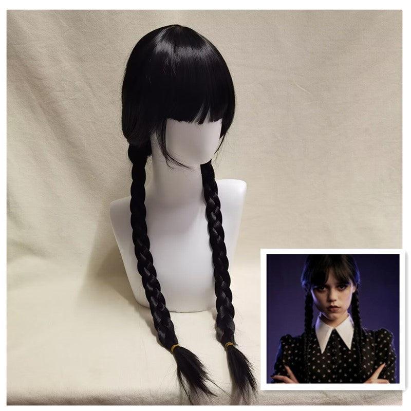 Wednesday Addams Black Cosplay Wig - CrazeCosplay