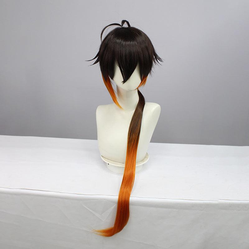 Genshin Impact Zhongli Brown Long Cosplay Wig - CrazeCosplay