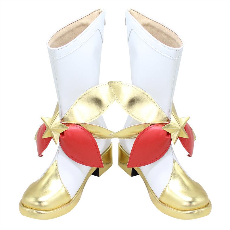 League of Legends Star Guardian Jinx White Shoes Cosplay Boots - CrazeCosplay