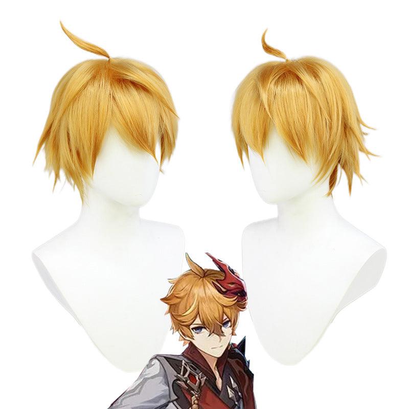 Game Genshin Impact Tartaglia Cosplay Wig Gradient Wig - CrazeCosplay