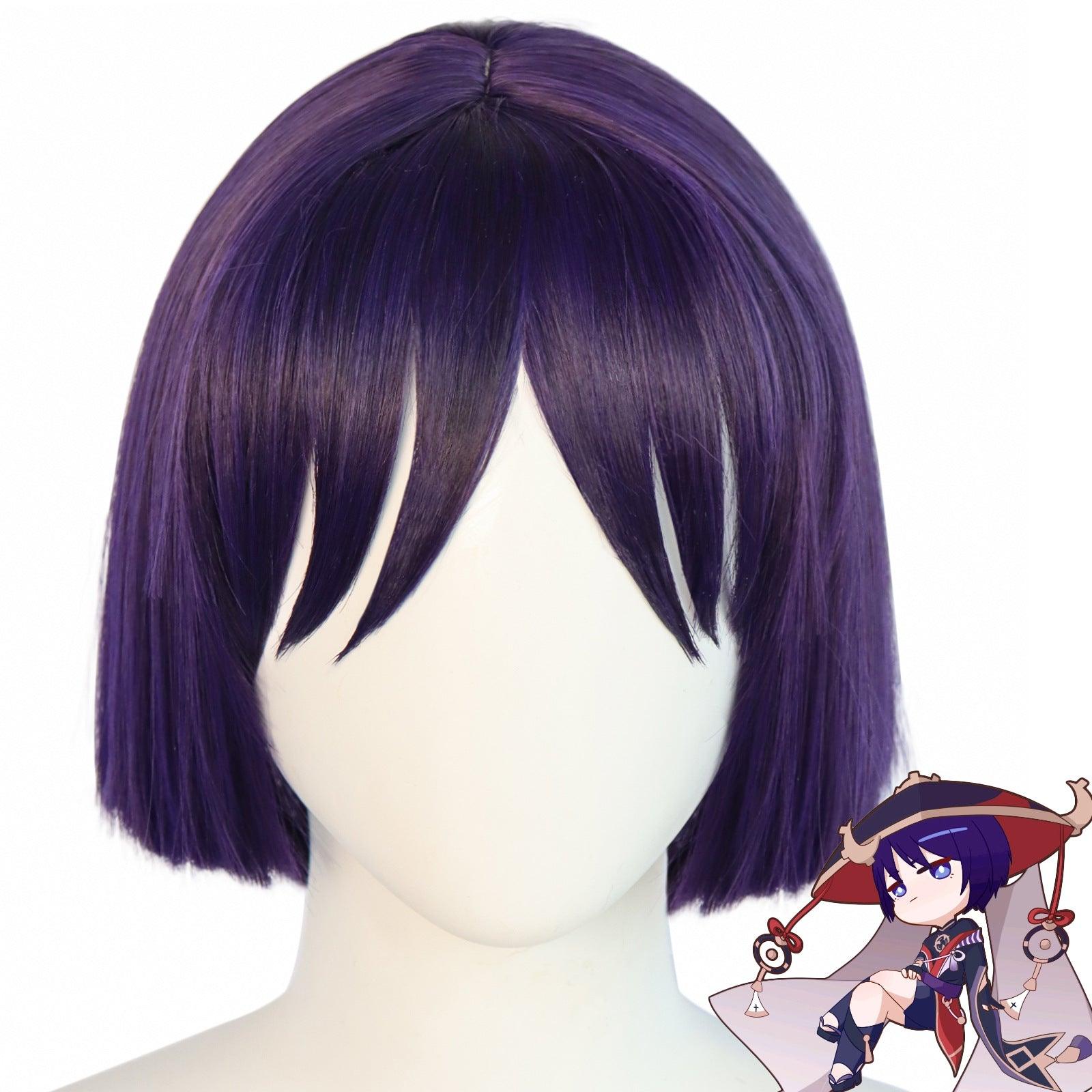 Genshin Impact Scaramouche Cosplay Wig Purple Short Heat Resistant Synthetic Wig - CrazeCosplay