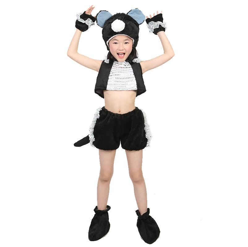 Three Blind Mice Costume Halloween Cosplay Outfit with Mice Ears for Kids - CrazeCosplay