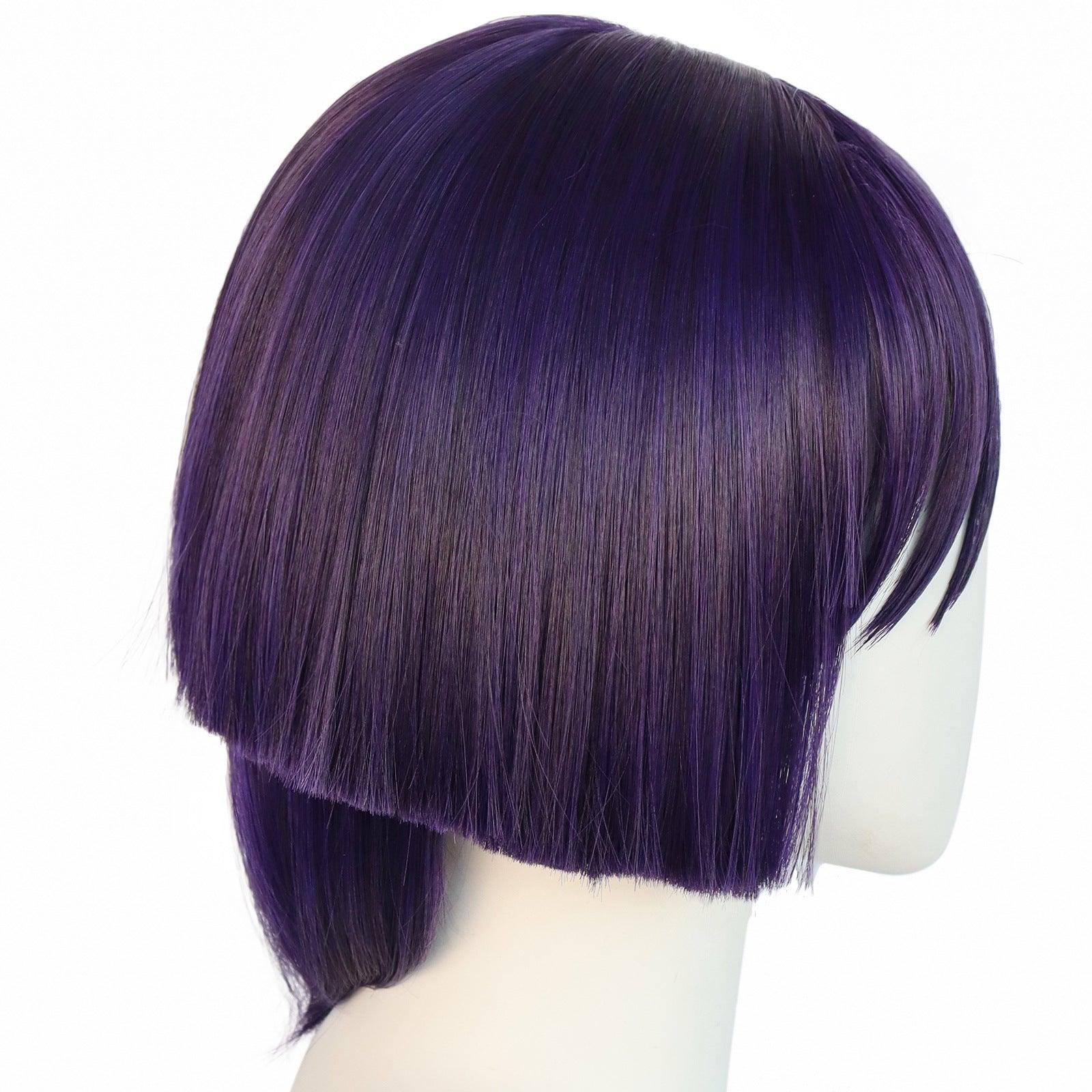 Genshin Impact Scaramouche Cosplay Wig Purple Short Heat Resistant Synthetic Wig - CrazeCosplay