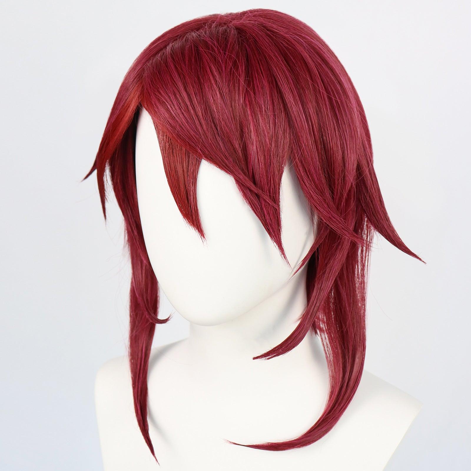 Genshin Impact Rosaria Burgundy Long Cosplay Wig - CrazeCosplay